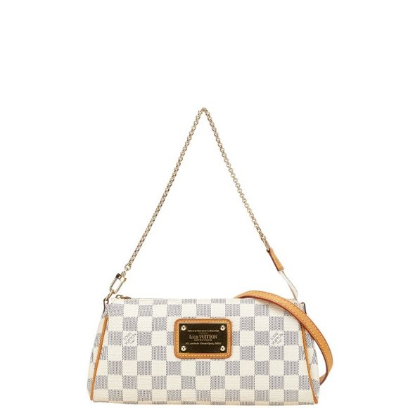 LOUIS VUITTON White Damier Leather Shoulder Bag - Picture 1 of 12